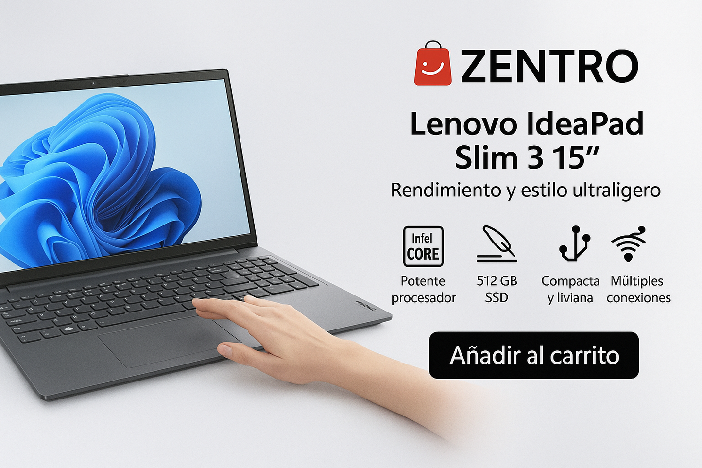 Lenovo IdeaPad Slim 3 15″ – Rendimiento y estilo ultraligero